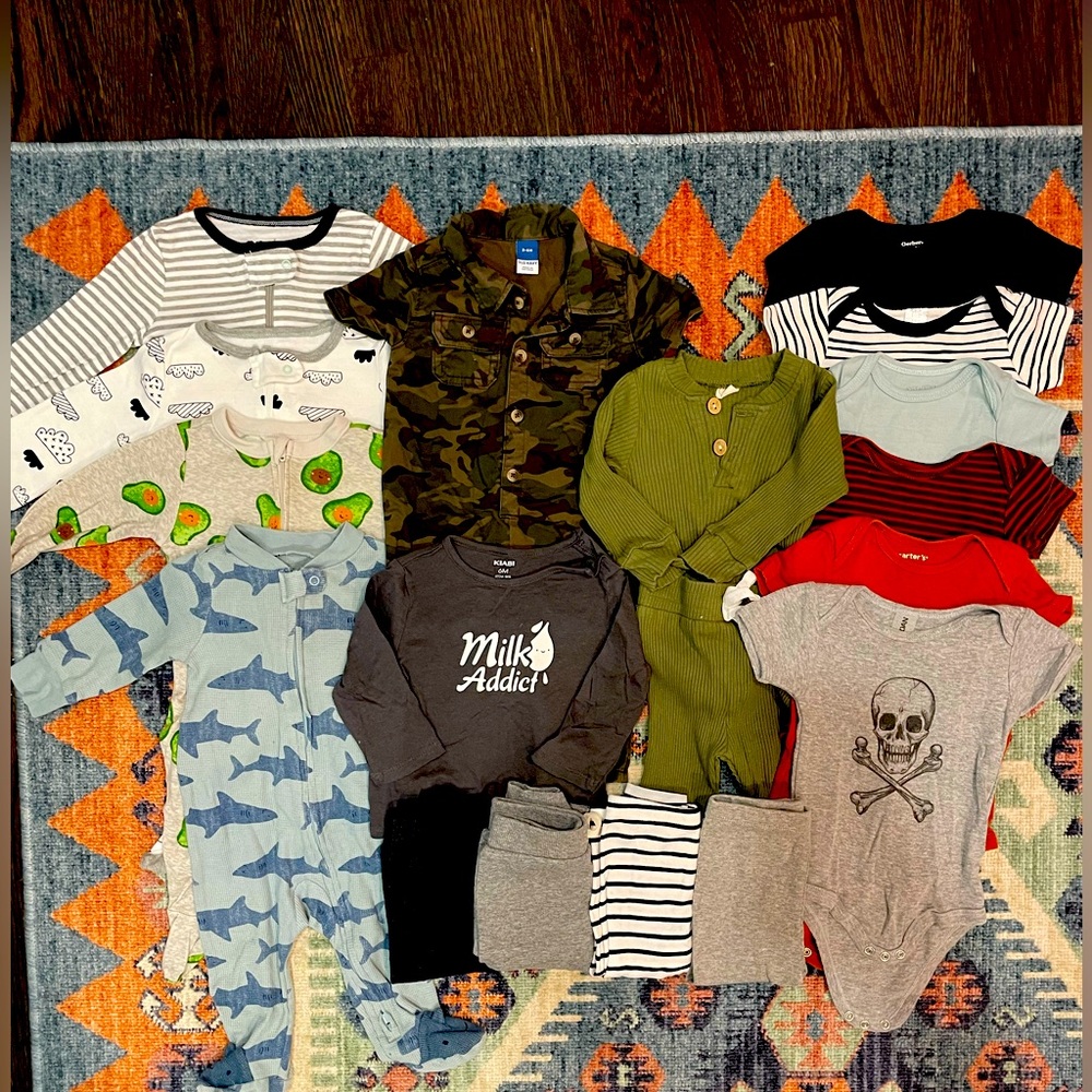 18 piece 3-6 month boy bundle / lot